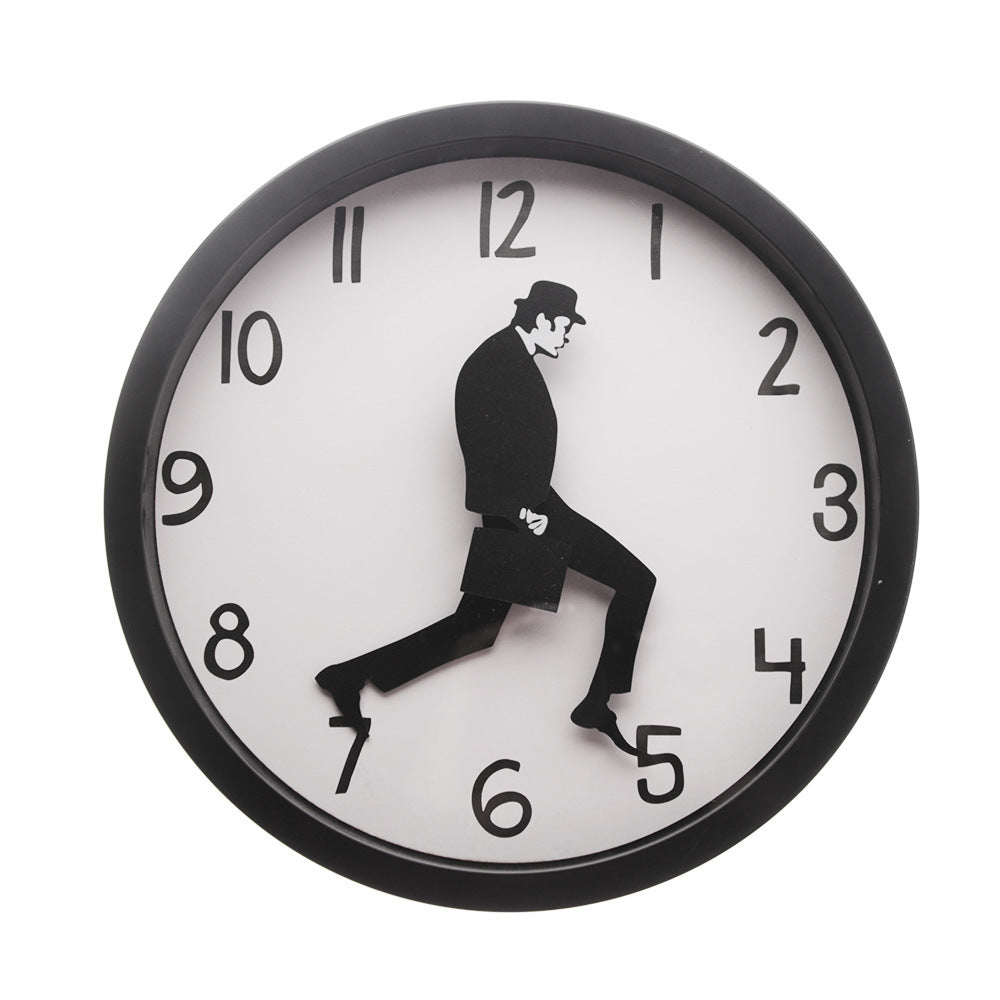 Walking Comedian Funny Wall Clock
