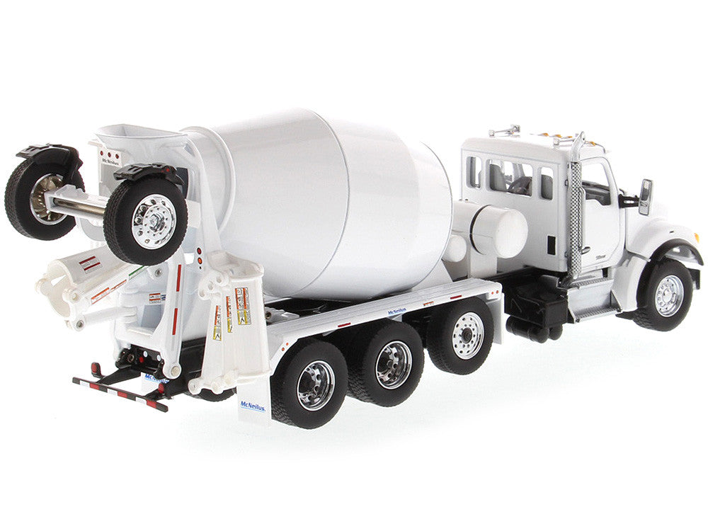Kenworth T880 SFFA with McNeilus Bridgemaster Concrete Mixer White "Transport Series" 1/50 Diecast Model by Diecast Masters