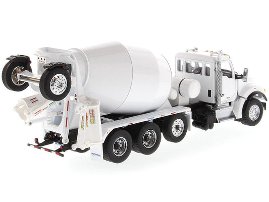 Kenworth T880 SFFA with McNeilus Bridgemaster Concrete Mixer White "Transport Series" 1/50 Diecast Model by Diecast Masters