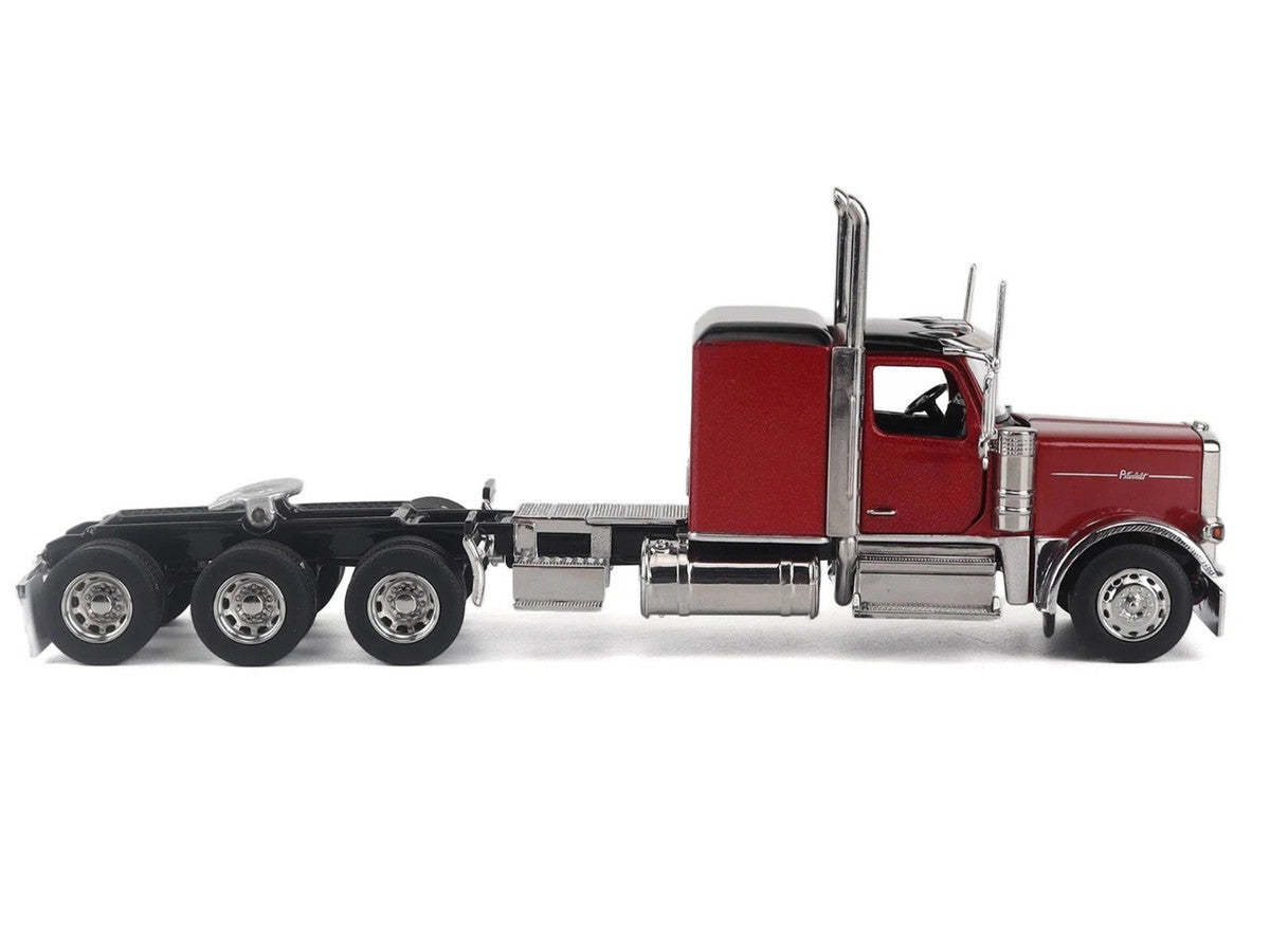 Peterbilt 589 Tridem-Axle Legendary Package Truck Tractor with 58" Sleeper Legendary Red "Transport Series" 1/64 Diecast Model by Diecast Masters