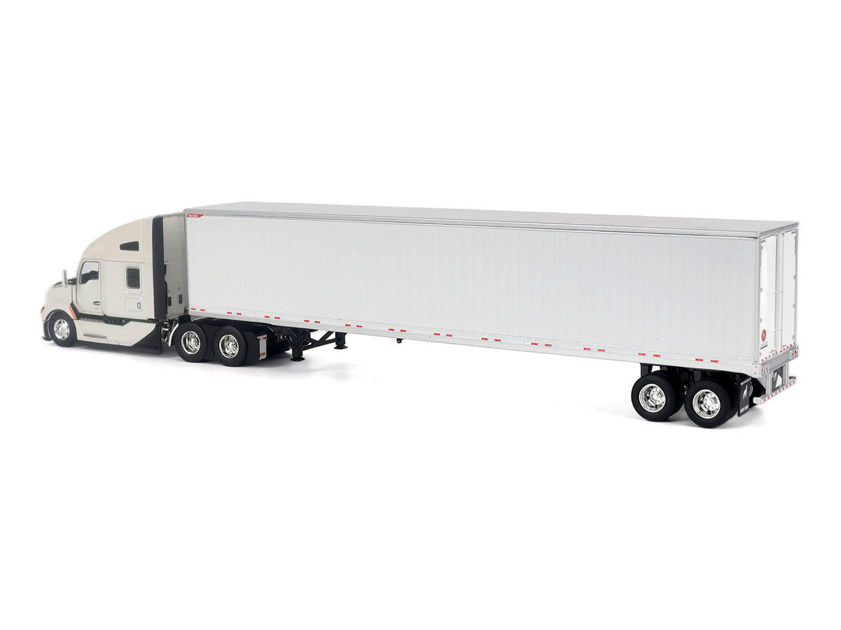Kenworth T680 Next-Gen 76" High-Roof Sleeper Tandem Tractor White with Great Dane Champion 53ft Dry Cargo Trailer "Transport Series" 1/50 Diecast Model by Diecast Masters