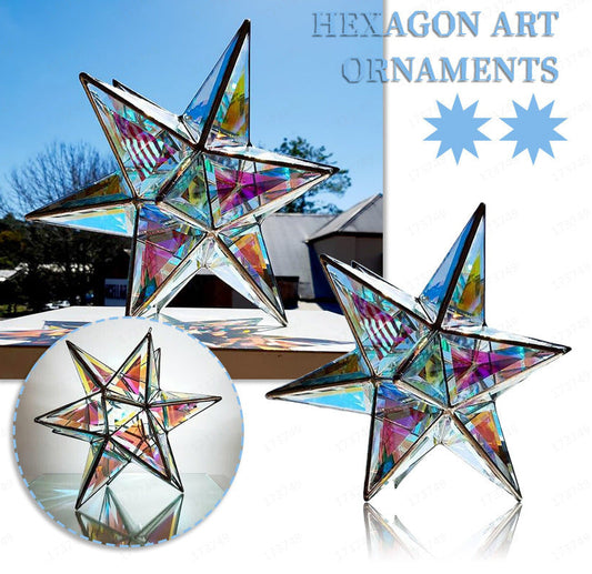 Acrylic Decorative Technology Colorful Hexagon