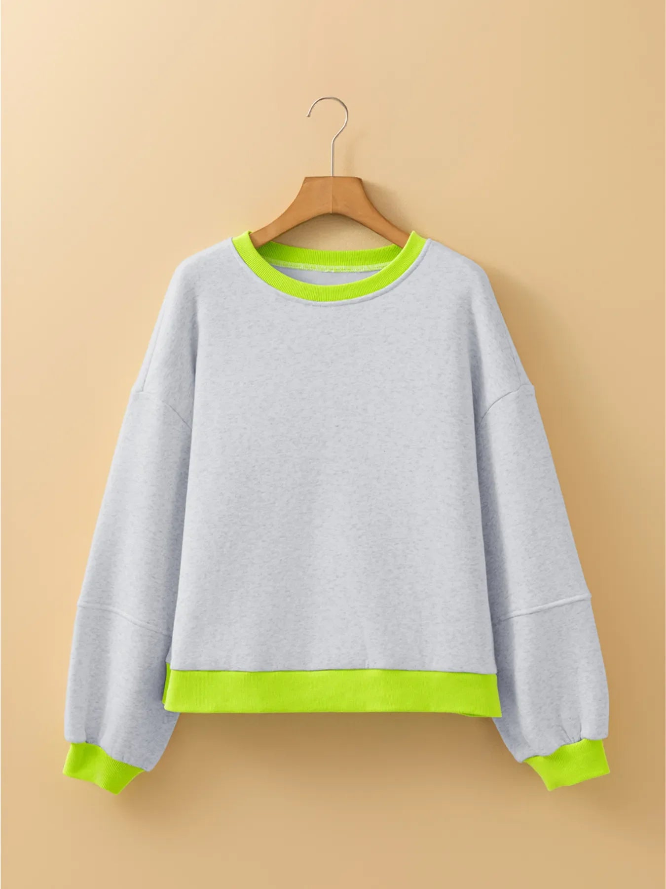 Contrast Trim Oversized Sweatshirt