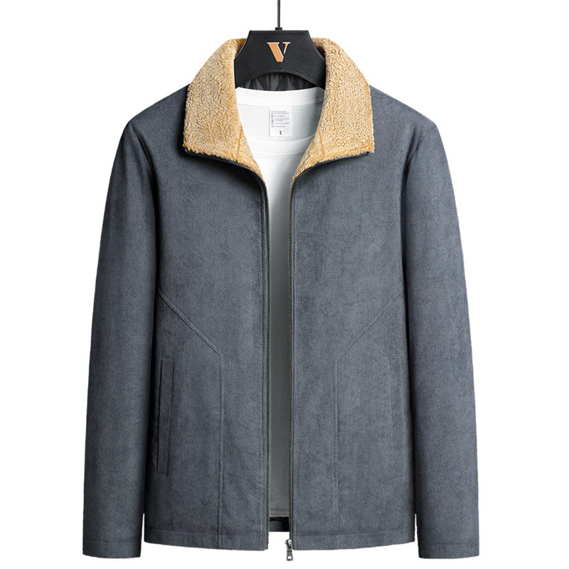 Men's Corduroy Jacket with Thick Cotton Lining