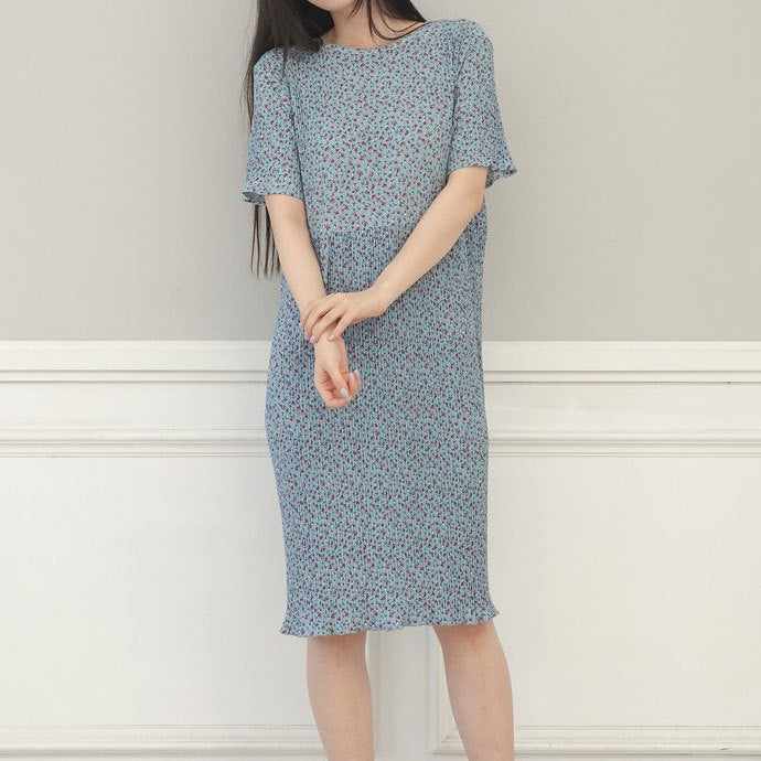 Comfortable Nightdress Women's Short Sleeve Floral Slimming Dress