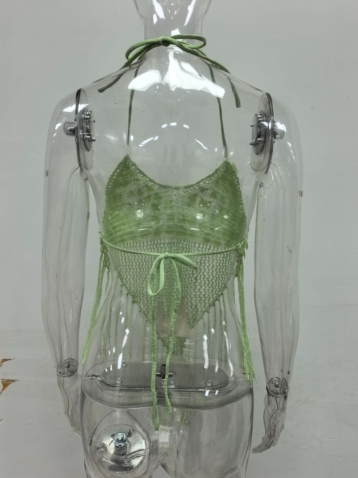 Beach Vacation Sequined Tassel Camisole Top