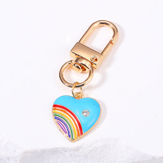 Rainbow Love Metal Keychains Handbag Ornaments