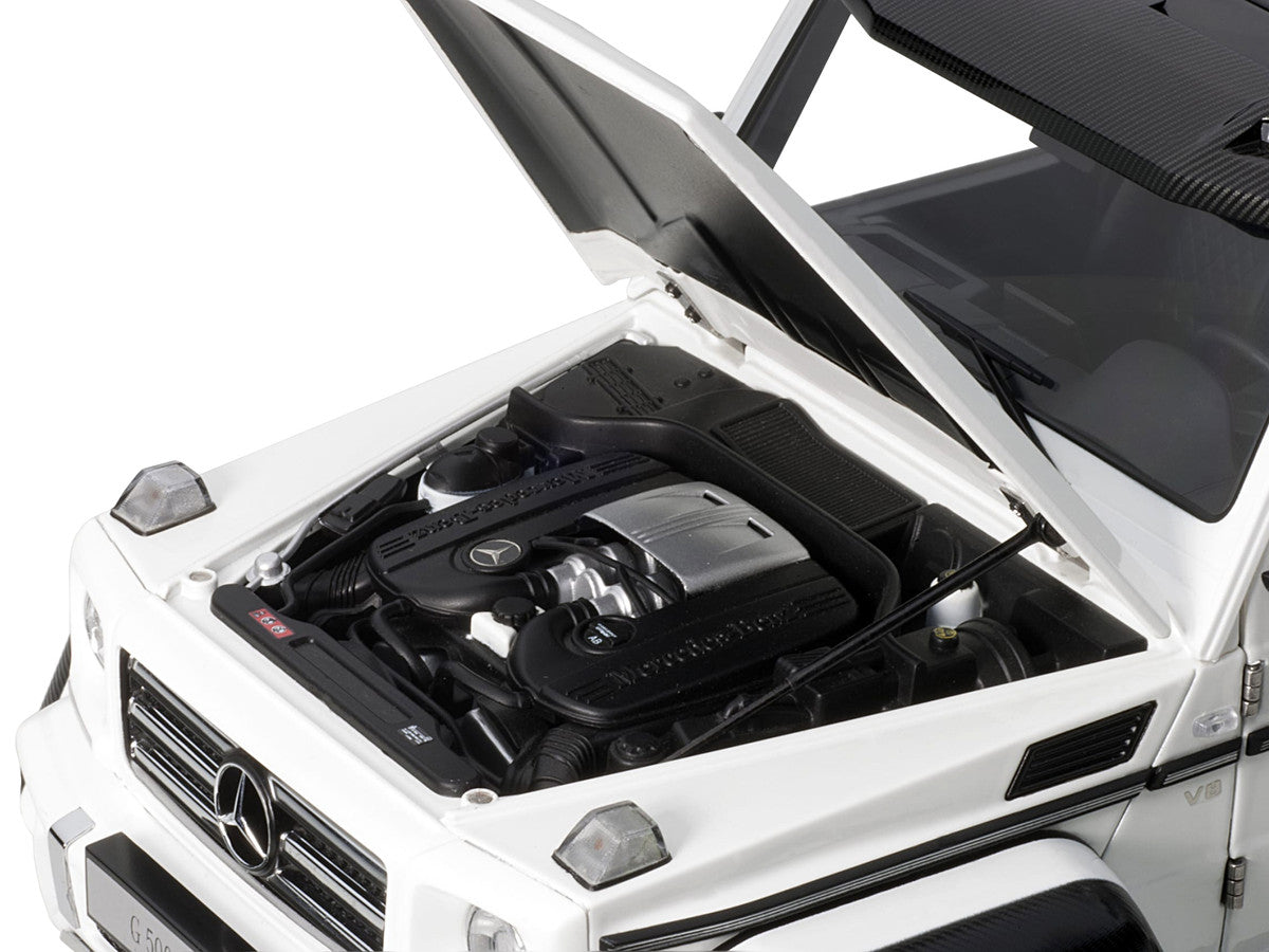 Mercedes Benz G500 4X4 2 Gloss White 1/18 Model Car by Autoart