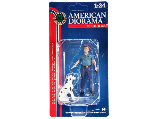 "Firefighters" Fire Dog Training Figures (Trainer and Dog) for 1/24 Scale Models by American Diorama
