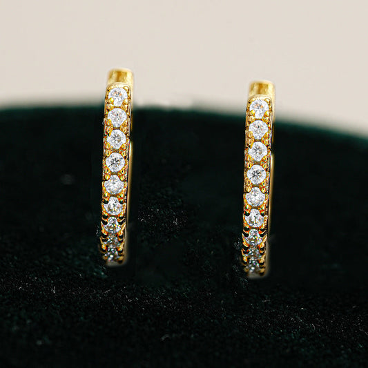 S925 Silver Moissanite Stud Earrings