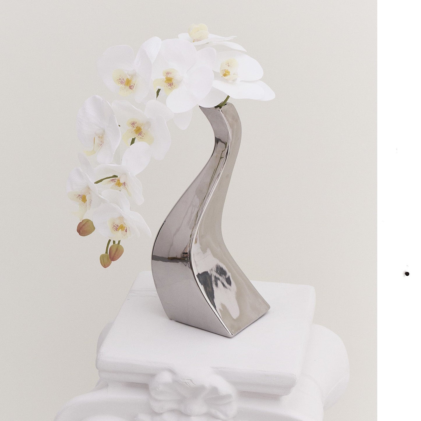 Mirror Silver Vase Ceramic Design Sense Electroplating