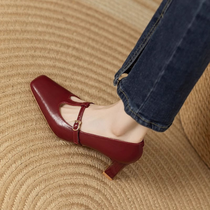 Chic Square Toe Mary Janes
