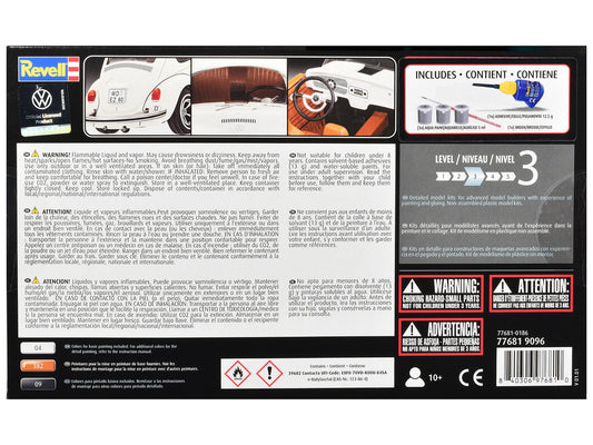 Level 3 Model Kit 1968 Volkswagen Beetle All-Included Kit 1/32 Scale Model by Revell