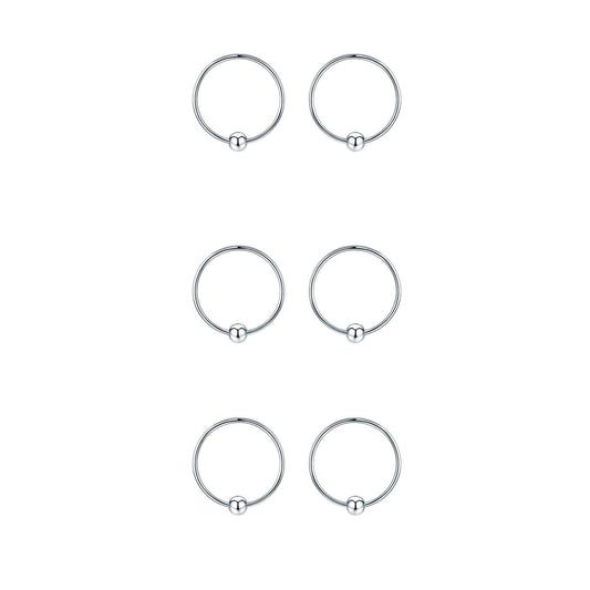 Hypoallergenic Sterling Silver Cartilage Dainty Thin Small Huggie Hoop Earring For Women