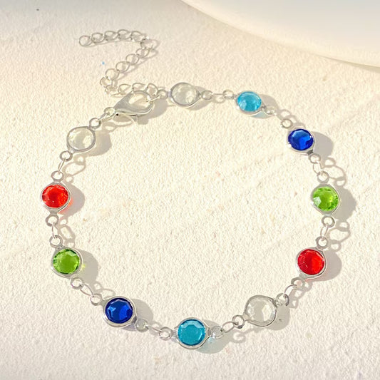 Dopamine Jewelry All-Match Colorful Heart-Shaped Bracelet For Women