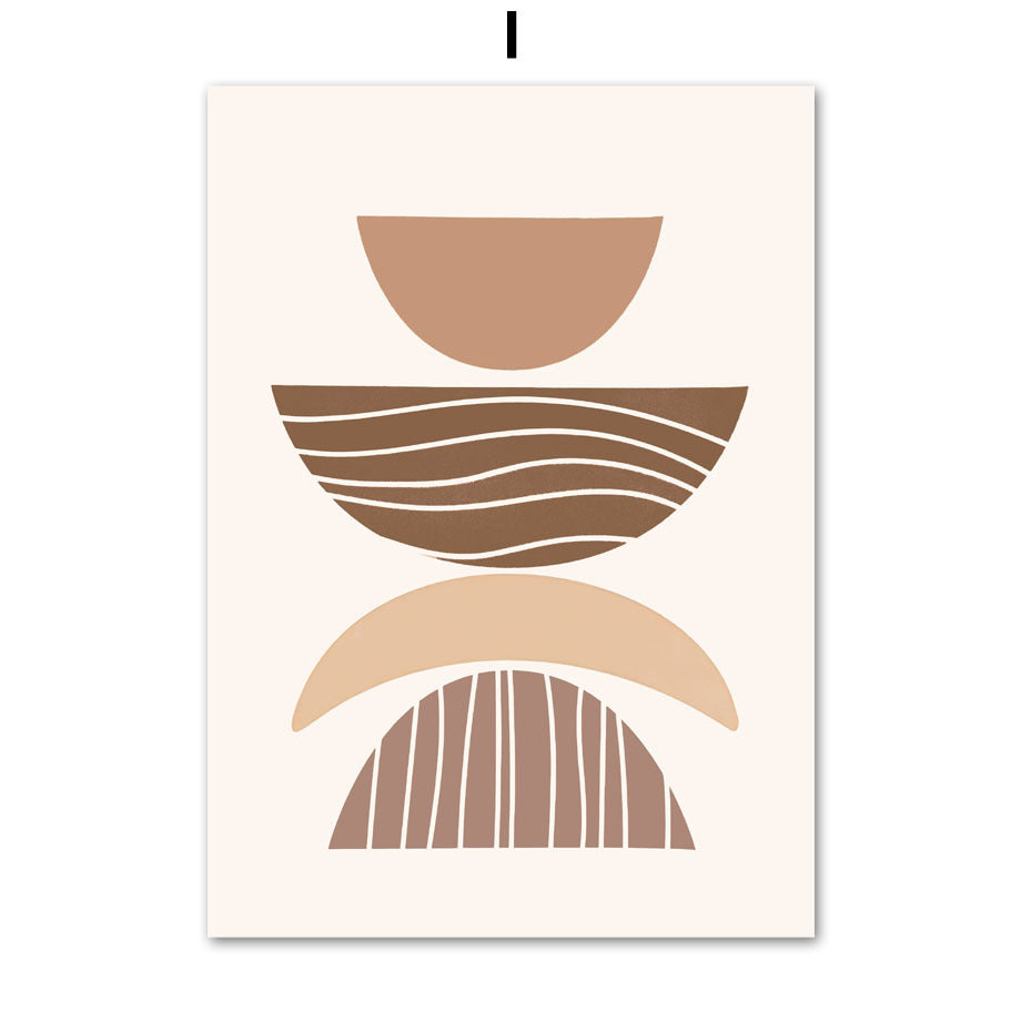 Abstract Geometric Boho Painting