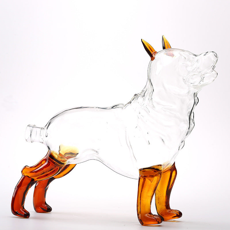 Manufacturers Produce Glass Craft Wine Bottles Chinese Zodiac Dog Bubble Wine Bottles