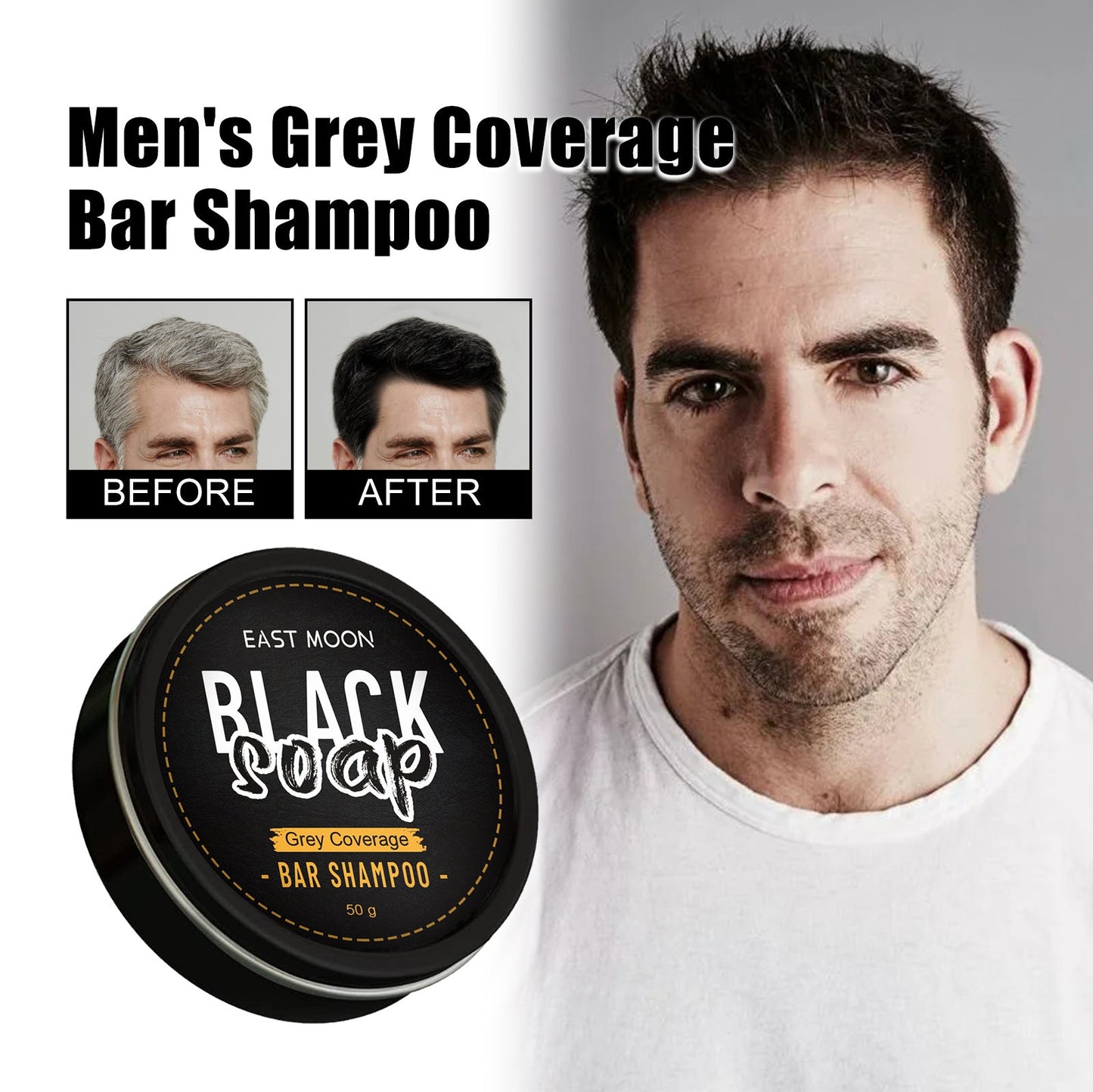 Men's Black Hair Soap