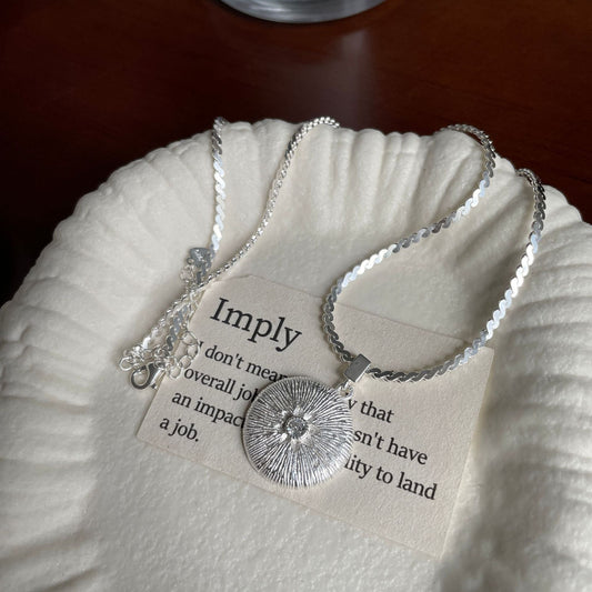 S925 Sterling Silver Zircon Necklace