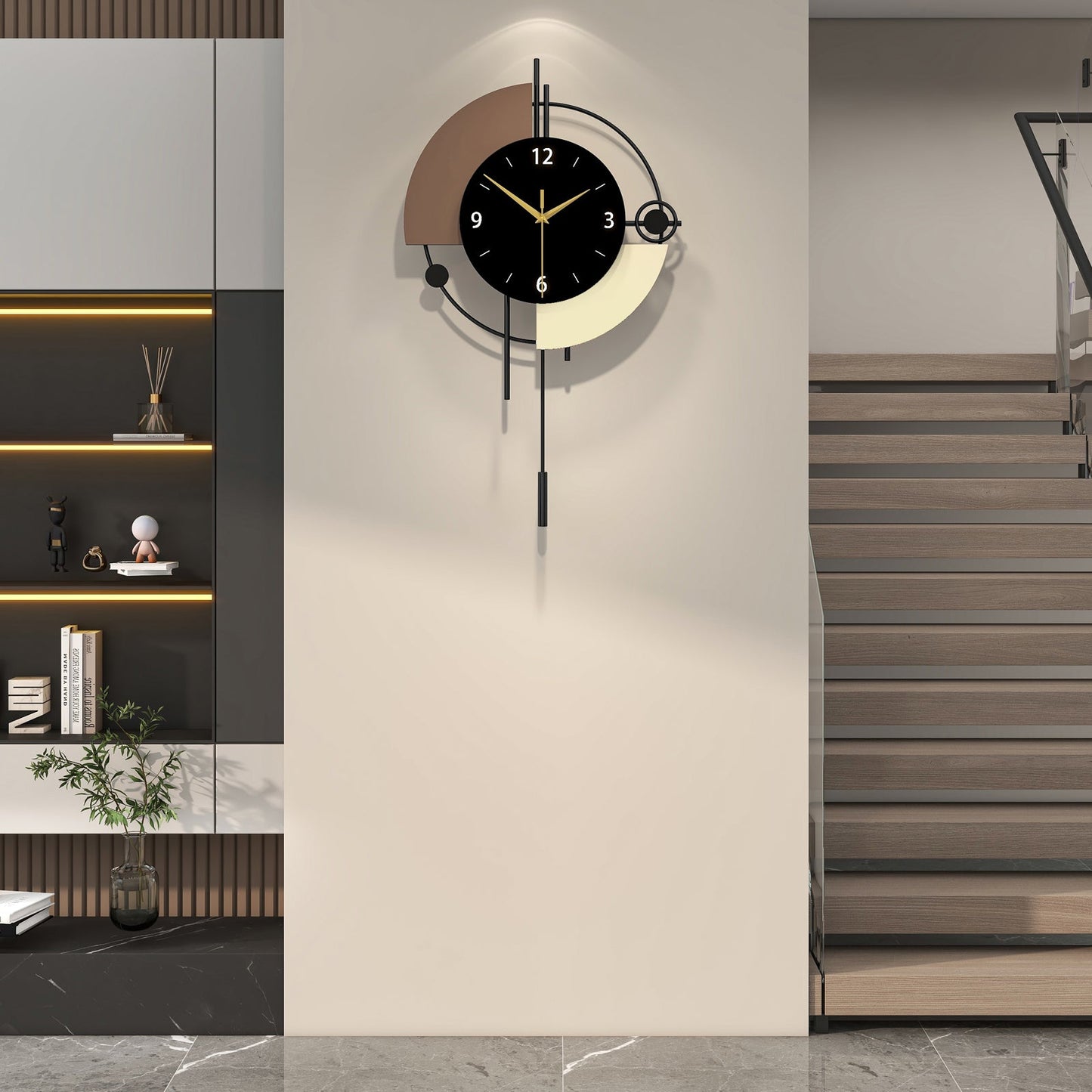 Modern Metal Wall Clock Decorative Pendulum Home Decor