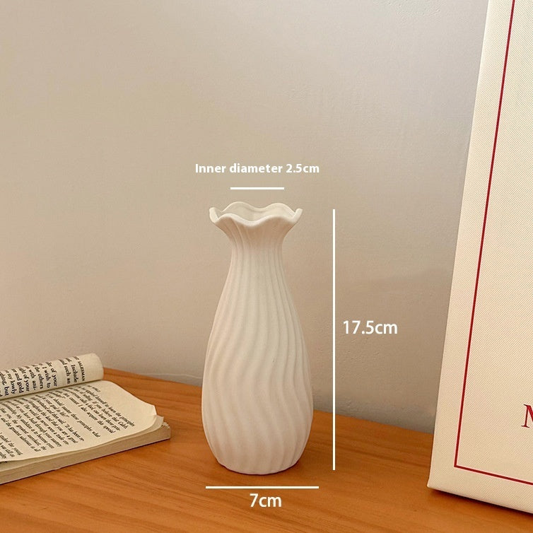 Tulip Vase Creative Living Room Flower Arrangement White Flower Device