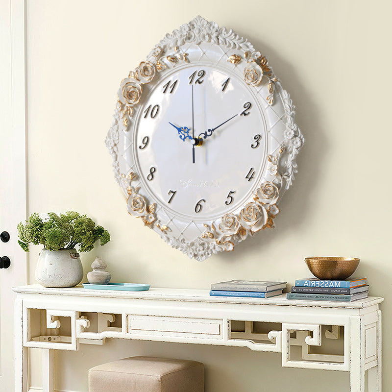 European Style Wall Clock Living Room Creative Art Clock Home