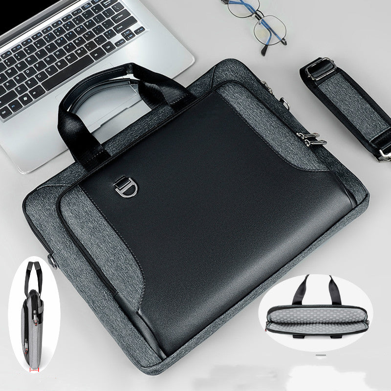 Laptop Bag Men's Handbag Briefcase Shockproof Pu Leather