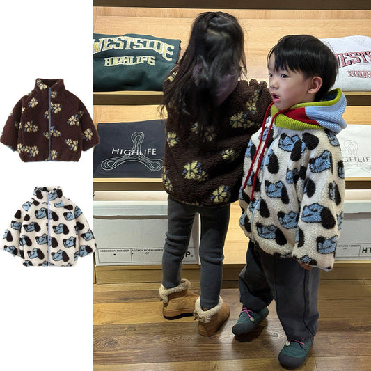 Girl Thickened Fleece Jacket For Kids