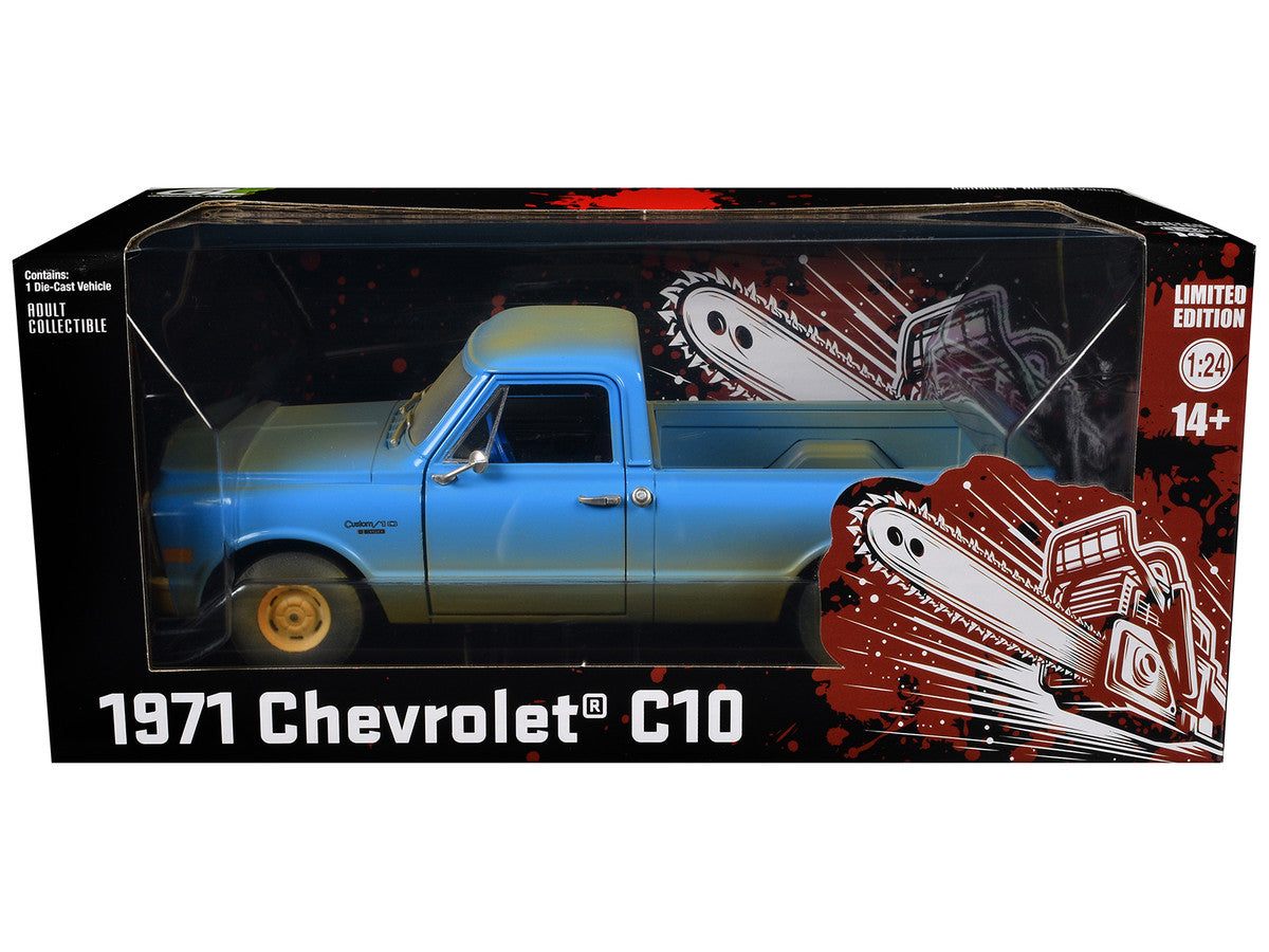 1971 Chevrolet C-10 Pickup Truck Blue (Dirty Version) "Hollywood Greatest Hits" Series 1/24 Diecast Model Car by Greenlight