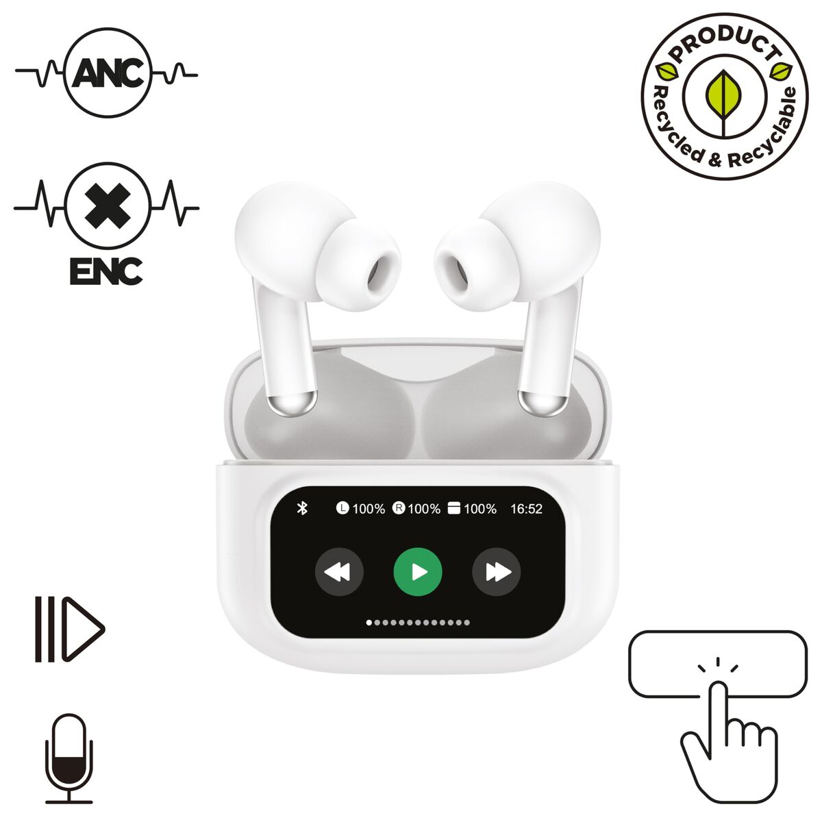 Headphones Muvit MCTWS0007 White