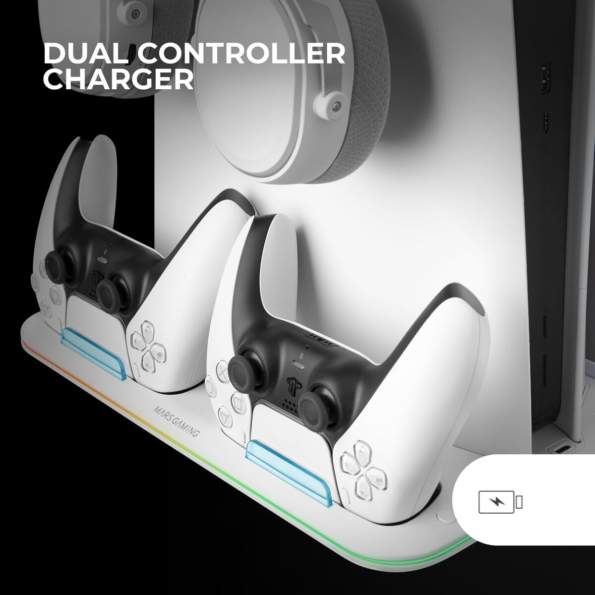 Headphone stand Mars Gaming MPS5B2 White