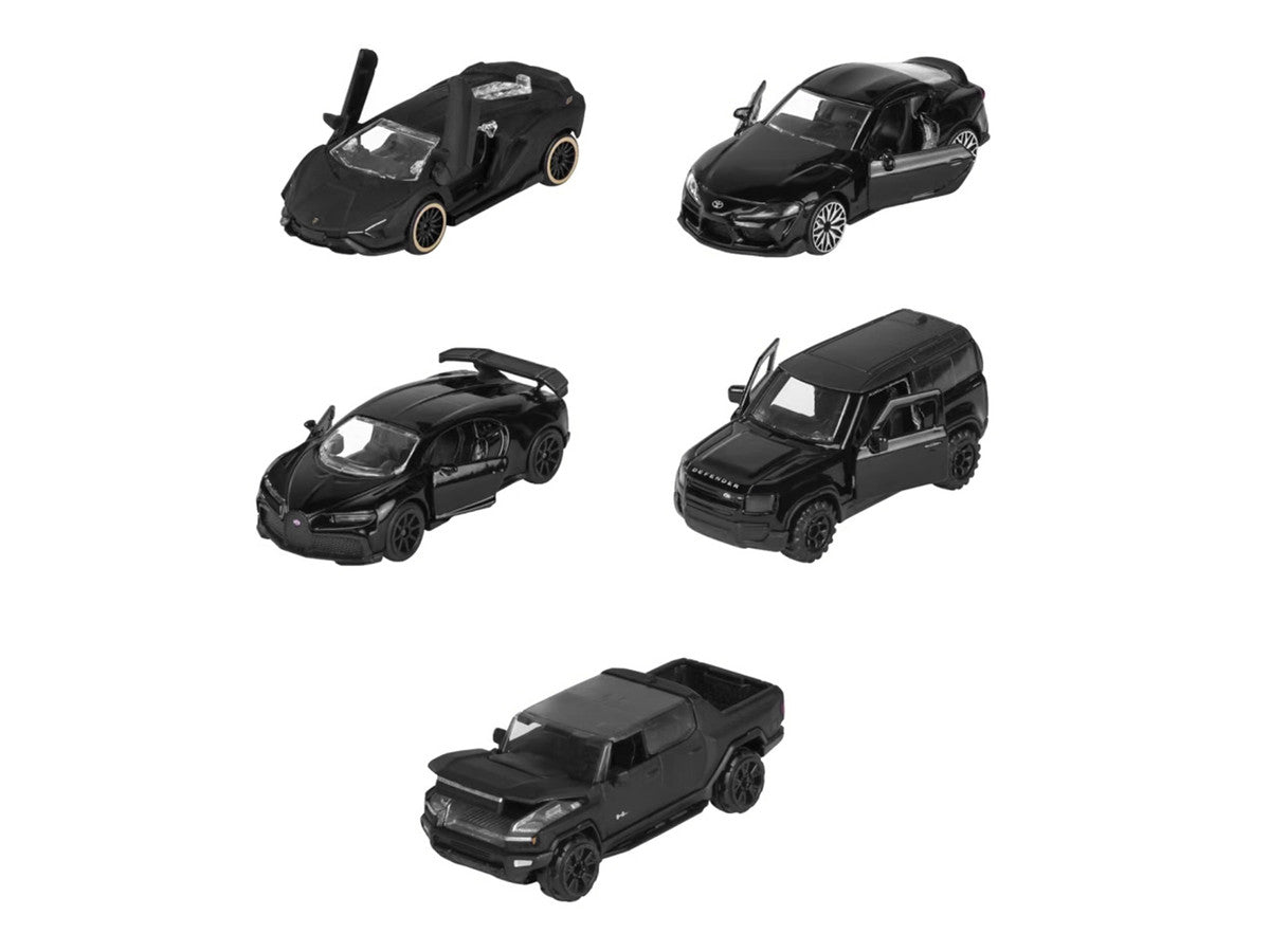 Black Edition (2026) 5 Piece Set 1/64 Diecast Model Cars by Majorette