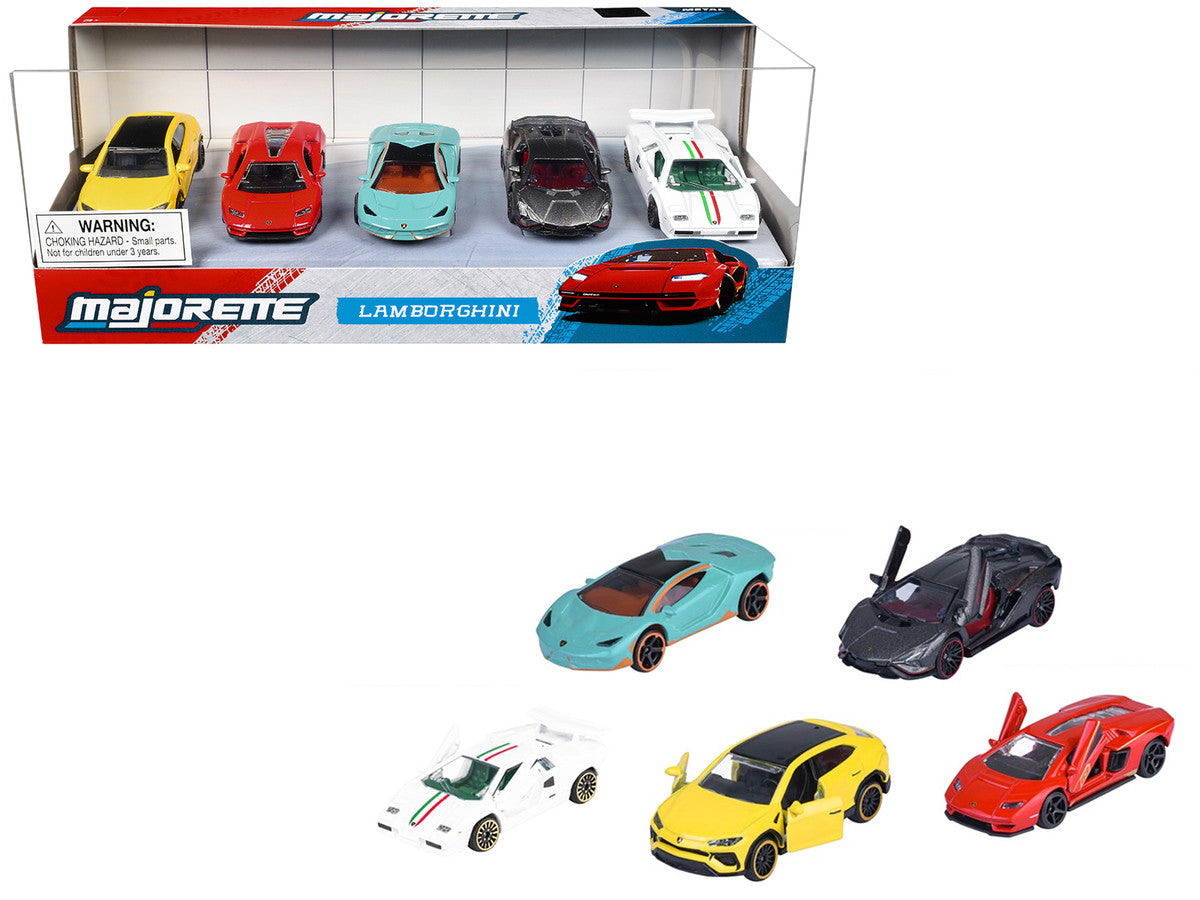 "Lamborghini" (2026) 5 Piece Set 1/64 Diecast Model Cars by Majorette