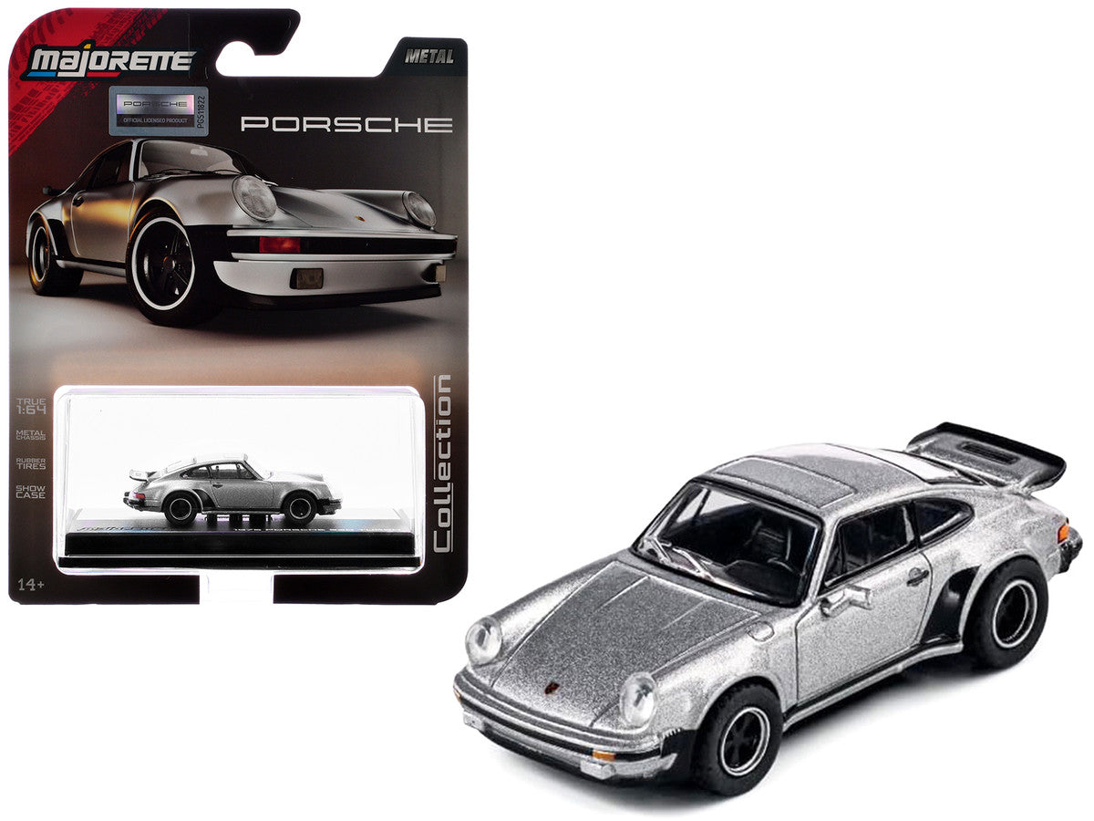 1975 Porsche 930 Turbo Silver Metallic "Collection" Series 1/64 Diecast Model Car by Majorette