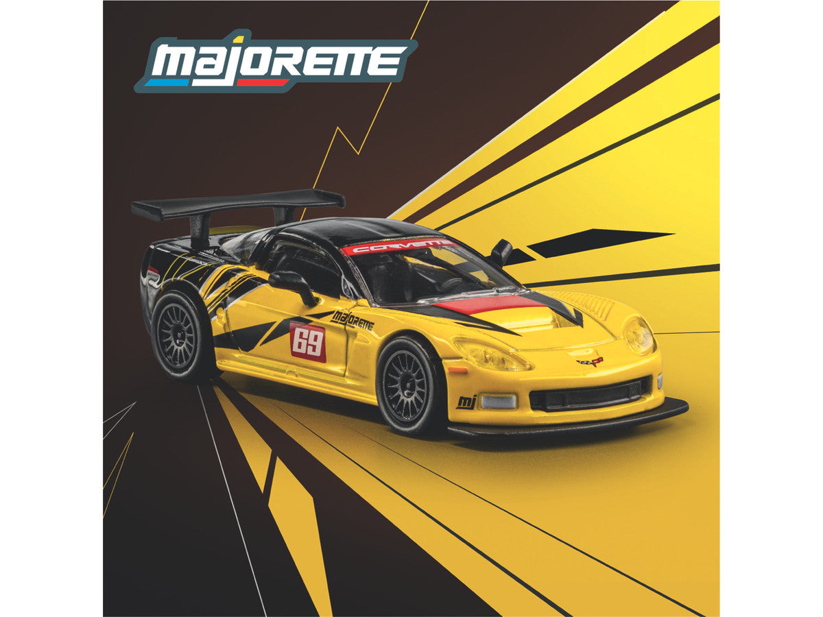 2005 Chevrolet Corvette C6R #69 Yellow and Black "Collection" Series 1/64 Diecast Model Car by Majorette