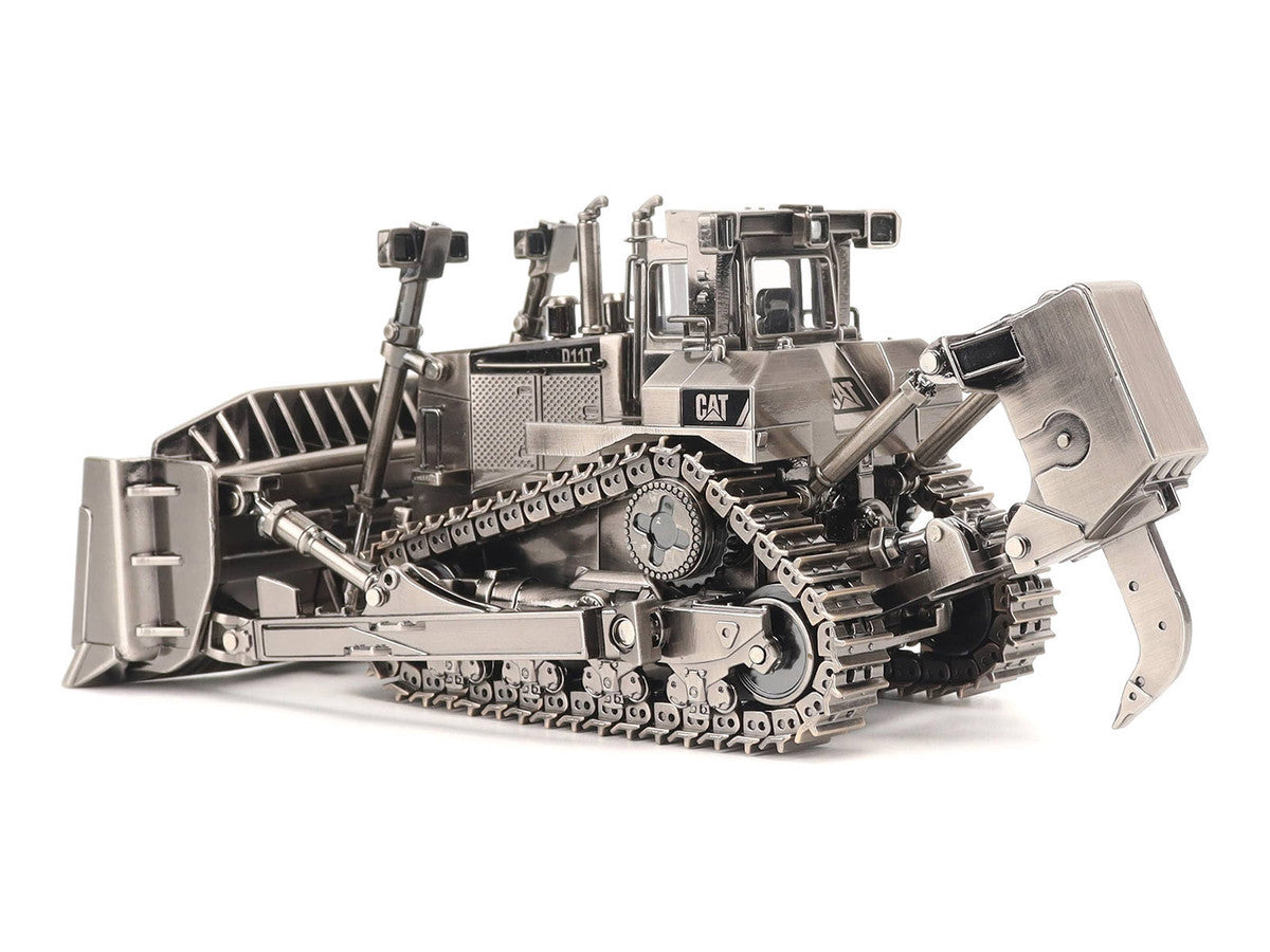 CAT Caterpillar D11T Track Type Tractor Dozer Antique Silver Finish "Commemorative Series" 1/50 Diecast Model by Diecast Masters