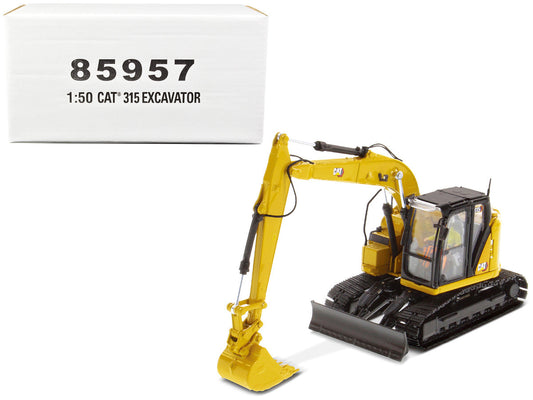 CAT Caterpillar 315 Track Type Hydraulic Excavator Yellow with Operator "High Line" Series 1/50 Diecast Model by Diecast Masters