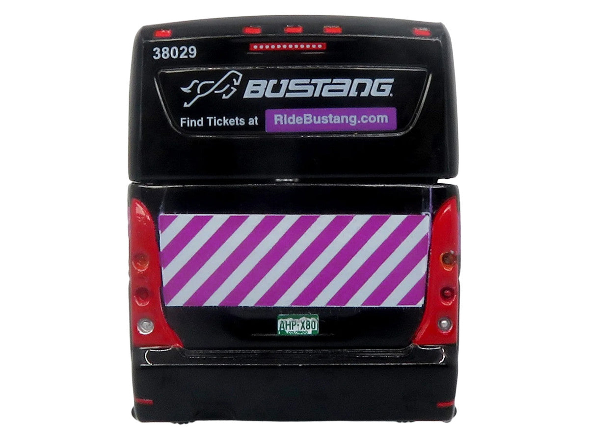 MCI D4520 Commuter Coach Bus "Bustang - Colorado Department of Transportation" Black "The Bus & Motorcoach Collection" Limited Edition to 504 pieces Worldwide 1/87 (HO) Scale Diecast Model by Iconic Replicas