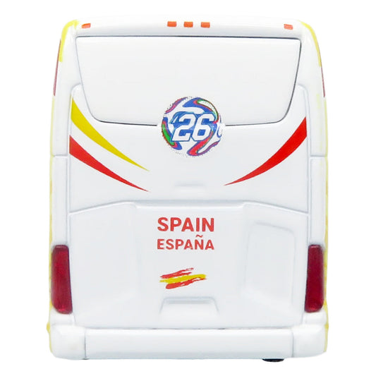 Daimler Tourrider Coach Bus "Spain National Football Team" Yellow with Graphics "International Federation of the Global Game" Series Limited Edition to 504 pieces Worldwide 1/87 (HO) Diecast Model by Iconic Replicas