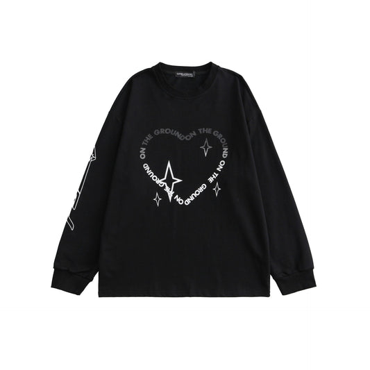 Women's Round Neck Loose Long Sleeve T-shirt