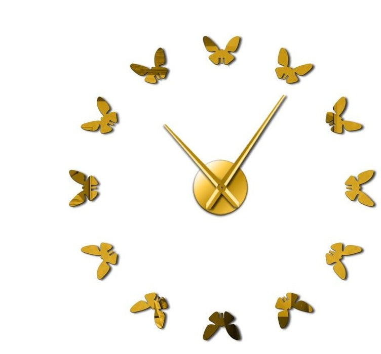 Creative living room DIY mirror wall clock wall stickers fashion personality special wall clock 3D wall stickers clock