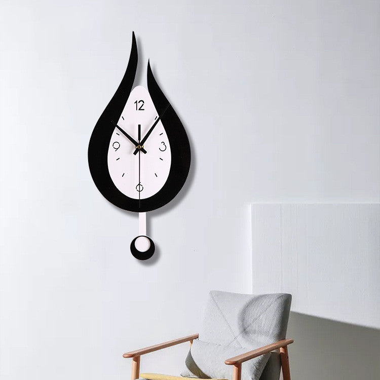 Water Drop Modern Minimalist Creative Swing Wall Clock