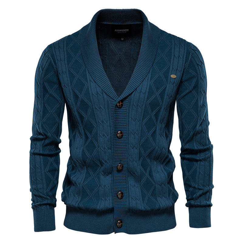 2026 Autumn Winter Sweater For Men Casual Knitwear Men's Jacket With Patchwork Korean Style Slim Fit Youth Color Block