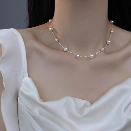 Starry Sky Shell Pearls Couple Valentine's Day Gift Necklace