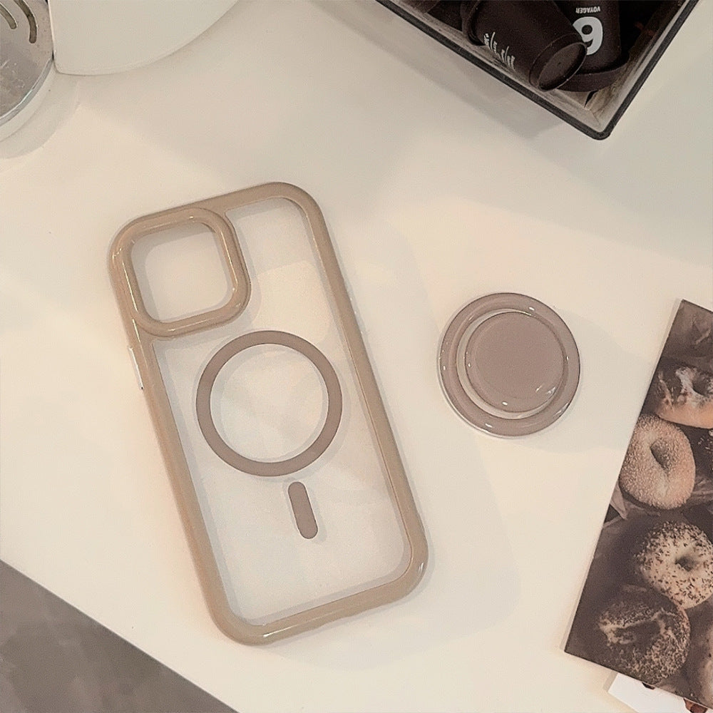 Simple Ins Solid Color Magnetic Bracket 16 Phone Case
