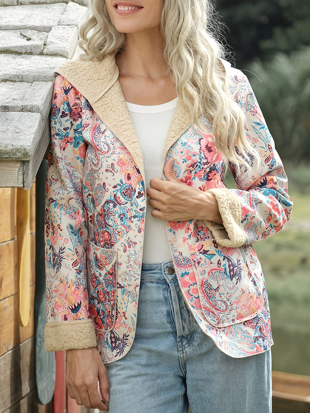 2026 Amazon European And American Cross-Border Autumn Winter New Women's Clothing Casual Artistic Printed Hooded Jacket Direct From Factory