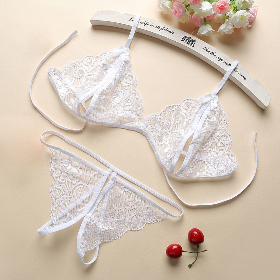Plus size transparent lace thong