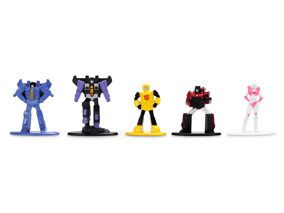 Set of 12 Diecast Figures "Transformers" Franchise "Nano Metalfigs" Series Diecast Models by Jada