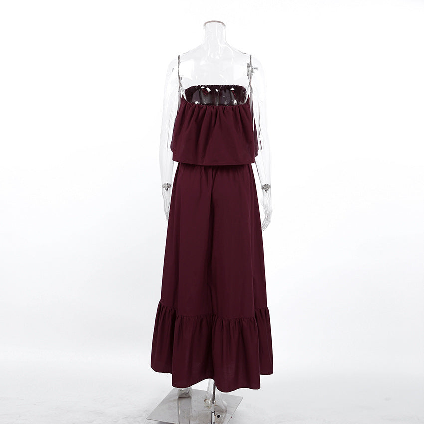Fashionable Ruffled Strapless Dress