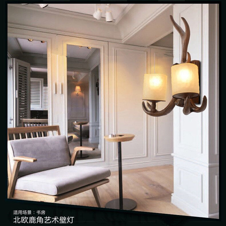 Antlers Creative Bedroom Bedside Aisle Wall Lamp